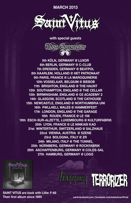 St Vitus / Mos Generator - Euro Tour 2013